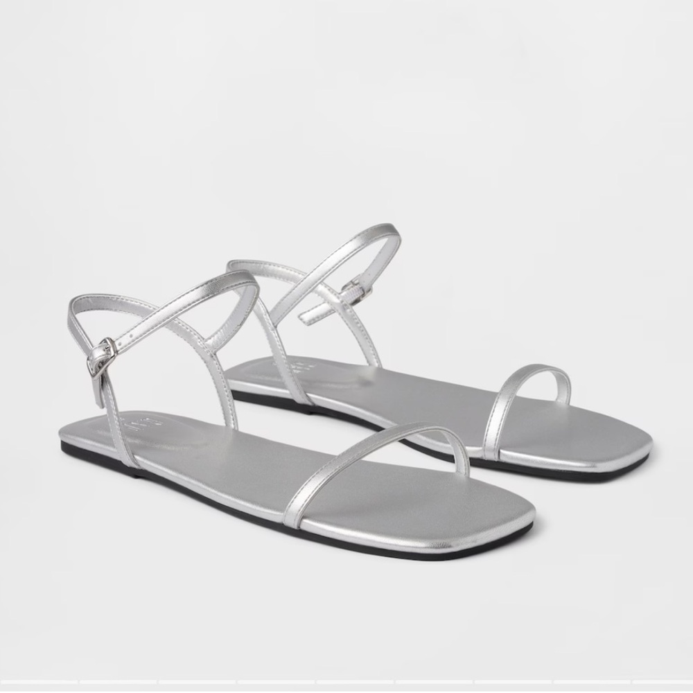 GAP Factory Silver Strappy Sandals